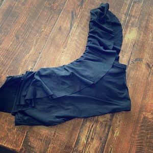 Anthropologie black one-shoulder bikini top